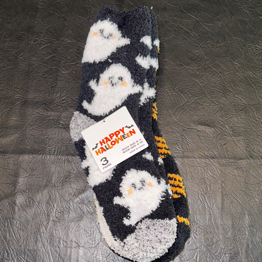 Halloween Ghost Themed Women's Socks - Black and White